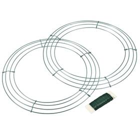 Zaplyte 782685477383 2pcs 12 Inch Metal Wire Christmas Wreath Frame With 1 Roll Flexible Paddle