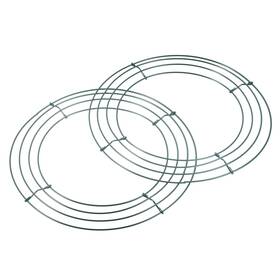 Zaplyte 782685518208 2pcs 10 Inch Metal Wire Wreath Frame Form Hanger - Christmas Floral Arrangement