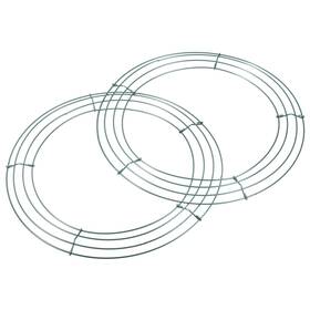Zaplyte 782685518239 2pcs 12 Inch Metal Wire Wreath Frame Form Hanger Christmas Floral Arrangement