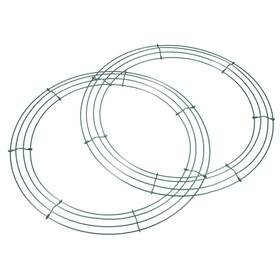 Zaplyte 782685518260 2pcs 14 Inch Metal Wire Wreath Frame Form Hanger Christmas Floral Arrangement