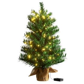 Zearna 753456425643 2ft Mini Christmas Tree With 72 Branch Tips Prelit Tabletop