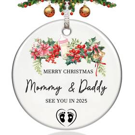 Sdj00053 Zeptrix Christmas Ornaments 2025 Our First As A Family Of Three Ornament Un