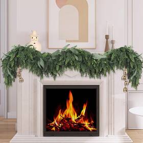 Zs030 Zesua Christmas Decorations - 6ft Cedar Pine Garland Artificial Realist