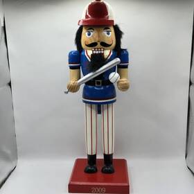 8254 Zhiejiang Tongfeng Arts 049022911710 2009 Nutcracker Figure Christmas 14 Inch Wooden-baseball Player Limited To 5081/8254