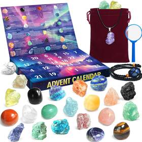Zz-ac115 Zizz Advent Calendar 2025 Christmas - 24 Days Natural Rock Crystal
