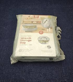 Zober 810078880707 Qty 6 Oxford Christmas Wreath Storage Container 36 Inch - Gray