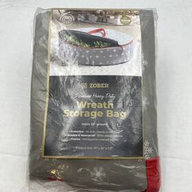 Zober 810158037656 30 Inch Artificial Christmas Wreath Storage Bag Premium Heavy Duty New