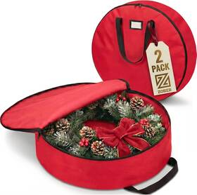 Zcdp-101-rd Zober 2 Pack Oxford Christmas Wreath Storage Container 30 Inch - Bag For