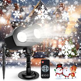 Se533 Zordin Christmas Snowflake Projector Lights Outdoor Brighter High Definition Led Snowfl
