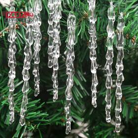 Zsail 445046694616 Icicle Ornaments 25 Pcs Icicles Pendant Set Christmas Decoration Acrylic Clear I