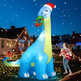 Zukakii Zb-25-028 Best Giant Christmas Inflatables Decoration Dinosaur Builtin Bright Led Lights