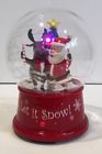 Zx0709lot-zx03 Gemmy Christmas Plastic Snow Globe Let It Santa Claus Reindeer