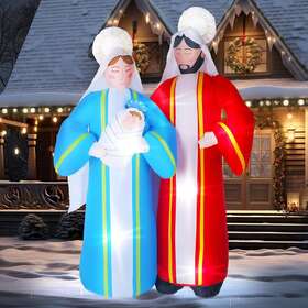 Zxc 445026669634 6.5 Ft Christmas Inflatable Outdoor Decorations The Birth Of Nativity Scene
