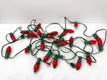 Vintage Noma 25 Strand Christmas Lights String C9-1/4 Red Tested. Fixed Price $16.99.