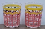 Set 2 Tracy Porter Double Old Fashion Tumbler Glasses 16 Oz Signed Hand Painted. Fixed Price $39.00.