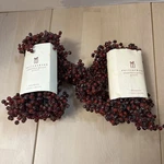 Lot Of 2 New Pottery Barn Red Glass Pepperberry Garland Christmas Holiday 10. Fixed Price $84.95.