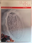 Mikasa Silent Night Christmas Serving Tray Frosted Glass 17" Oval Canape Plate. Fixed Price $11.99.