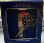Christmas Beautician Ornament Regent Sq Studio Barber European Crystal 3 X 2. Fixed Price $8.08.