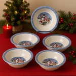 Snowman Holiday Cereal/soup Bowl Set Festive Winter Decor Christmas Feative. Fixed Price $15.26.