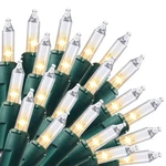 Joiedomi Clear Christmas String Lights INDOOR,200(2X100) Mini Warm White Fair.... Fixed Price $27.59.