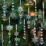 18PCS Crystal Christmas Ornaments For Tree Decors, Hanging Acrylic Snowflake .... Fixed Price $17.86.