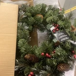 New National Tree Company Prelit Artificial 24 Christmas Wreath Crestwood Spruce. Fixed Price $45.00.