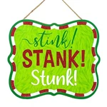 Craig Bachman 10" Wooden Sign: Stink Stank Stunk - Christmas Wreath Tree Deco.... Fixed Price $17.75.