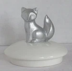 Yankee Candle Off-white Silver Fox Jar Topper J/t #1568533 Holiday Christmas. Fixed Price $35.86.