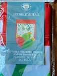 Nantucket Home Decorative Merry Bright Indoor Outdoor Christmas Flag 40"X28". Fixed Price $13.99.