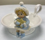 Hallmark Holiday Winter Ceramic Candle Holder Figurine Gourmet Gifts Star Cute. Fixed Price $8.00.