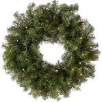 National Tree Company Pre-lit Artificial Christmas Wreath Green Norwood Fir 24". Fixed Price $74.00.