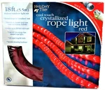 Holiday Time 18FT Crystallized Red Rope Light Indoor/outdoor Christmas Nos. Fixed Price $28.99.