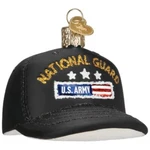 Old World Christmas National Guard Cap (32489) Patriotic Glass Ornament W/ Box. Fixed Price $13.99.