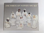 Fine Porcelain Nativity Set 9 Pieces Galleria Christmas Baby Jesus Holy Family. Fixed Price $19.90.
