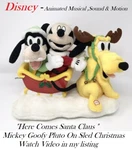 Vtg Disney Animated Musical Sound Motion" Mickey Goofy Pluto Christmas Sleigh-. Fixed Price $305.96.