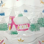 Holiday Serving Platter Larger Glass Tray Winter Church Christmas Studio Nova. Fixed Price $11.89.