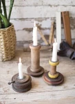 Nwt Wooden Spool Candle Holders - Set Of 3 By Kalalou. Fixed Price $29.00.