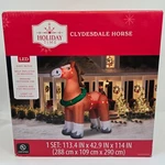 Holiday Time Clydesdale Horse Self Inflatable 9.5 Ft Tall Yard Decor Blow-up. Fixed Price $119.95.