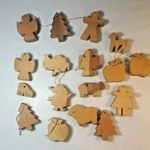 Hand Made Wood Christmas Ornaments-set Of 17 Angels Tree. Fixed Price $14.90.