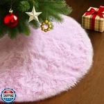 Deggod Faux Fur Christmas Tree Skirts, 24 Inches Velvet Plush Long Haired Woo. Fixed Price $20.00.