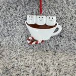 Family Of 3 Marshmallows In Hot Cocoa Christmas Ornament Personalizable Polarx. Fixed Price $10.99.