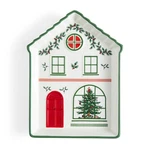 Spode Christmas Village Green Tidbit Plate - Dolomite Festive Holiday Serveware. Fixed Price $24.00.