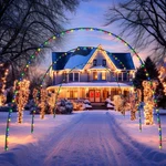 Geetery 3 Pack 10FT Christmas Light Arch With 8 Mode Metal For Holi.... Fixed Price $165.16.