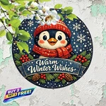 Snowy Winter Farm Christmas Metal Wall Art Plaque 8X12. Fixed Price $11.69.