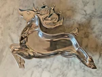 Lenox Aluminum Christmas Yuletide Reindeer Dish Tray Metal Holiday Retired. Fixed Price $15.29.