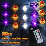 Halloween's String Lights Battery Operated 20 Feet Pumpkin Ghost Decoration. Fixed Price $13.99.