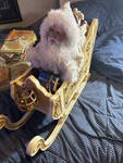 Vtg Holiday Creation Animated Musical Christmas Santa Sleigh Reindeer Works!. Fixed Price $155.00.