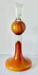 Rare Waterford Evolution Art Glass Signed Candle Stick 11.25 Amber Ocelot Opal. Fixed Price $89.99.