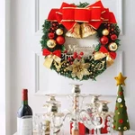 Christmas Xmas Wreath Home Door Wall Ornament Garland Bowknot Party Decoration. Fixed Price $62.00.