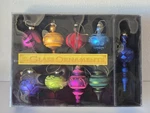 Jewel Tone Flocked Hand Crafted Glass Christmas Ornaments Set Of 9 Costco. Fixed Price $49.99.